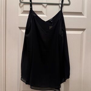 torrid Black V-Neck Adjustable Strap Cami NWT SZ 2
